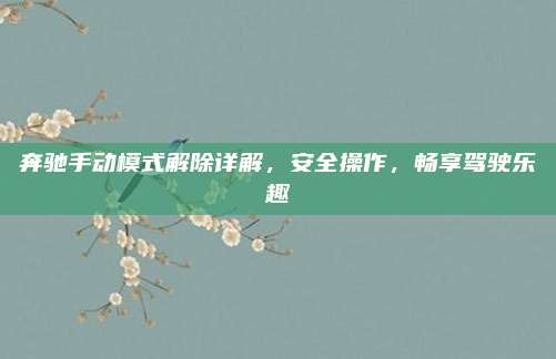 奔驰手动模式解除详解，安全操作，畅享驾驶乐趣