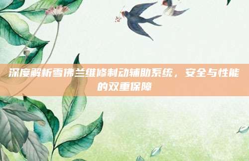 深度解析雪佛兰维修制动辅助系统，安全与性能的双重保障