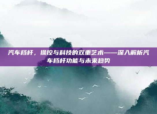 汽车档杆，操控与科技的双重艺术——深入解析汽车档杆功能与未来趋势