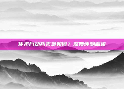 传祺自动挡表现如何?深度评测解析