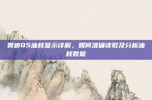 奥迪Q5油耗显示详解,如何准确读取及分析油耗数据