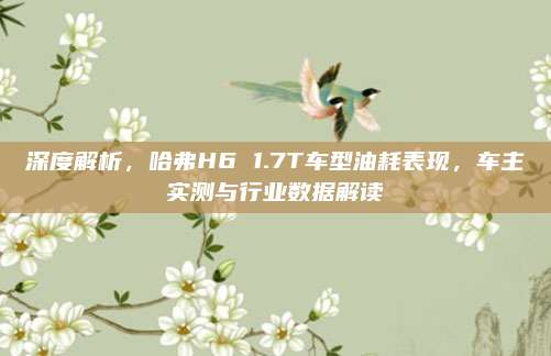 深度解析，哈弗H6 1.7T车型油耗表现，车主实测与行业数据解读