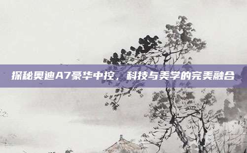 探秘奥迪A7豪华中控，科技与美学的完美融合
