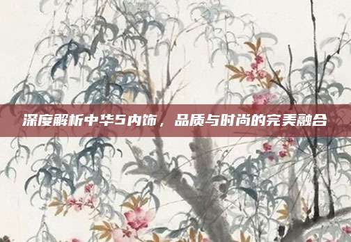 深度解析中华5内饰，品质与时尚的完美融合