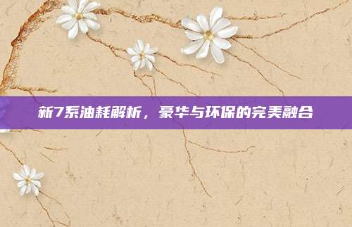 新7系油耗解析，豪华与环保的完美融合