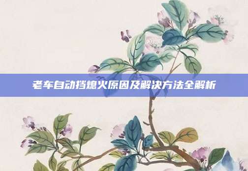老车自动挡熄火原因及解决方法全解析