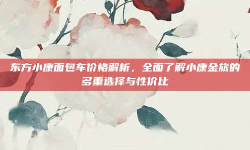 东方小康面包车价格解析，全面了解小康金旅的多重选择与性价比