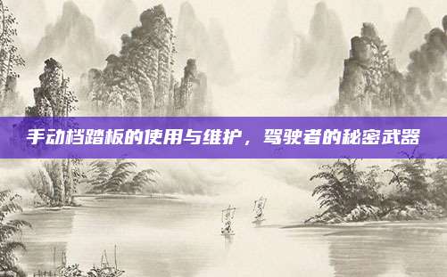 手动档踏板的使用与维护,驾驶者的秘密武器