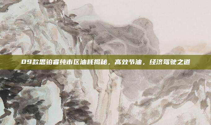 09款思铂睿纯市区油耗揭秘,高效节油,经济驾驶之道