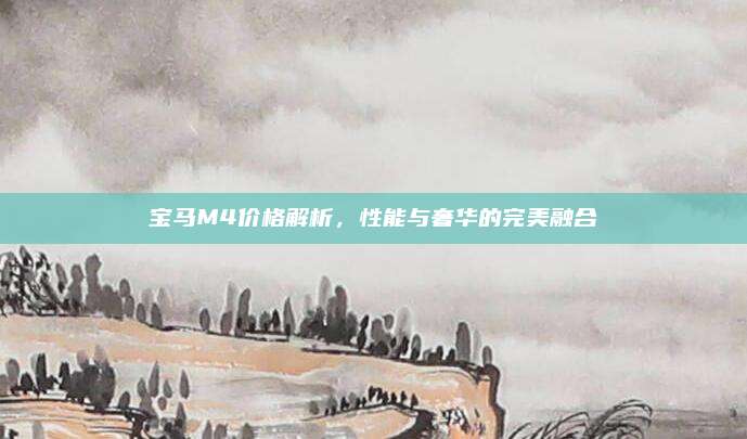 宝马M4价格解析，性能与奢华的完美融合