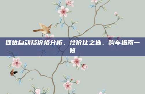 捷达自动挡价格分析，性价比之选，购车指南一览