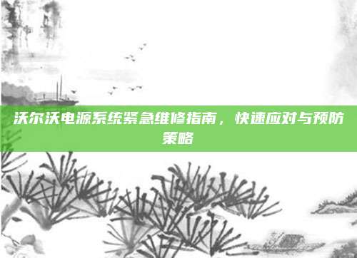 沃尔沃电源系统紧急维修指南，快速应对与预防策略