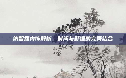 纳智捷内饰解析，时尚与舒适的完美结合