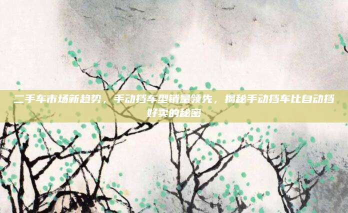 二手车市场新趋势，手动挡车型销量领先，揭秘手动挡车比自动挡好卖的秘密