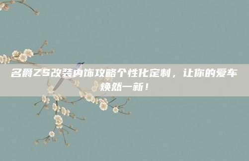 名爵ZS改装内饰攻略个性化定制，让你的爱车焕然一新！