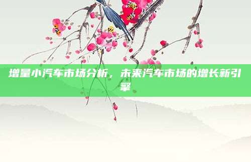 增量小汽车市场分析,未来汽车市场的增长新引擎
