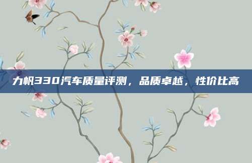 力帆330汽车质量评测,品质卓越,性价比高