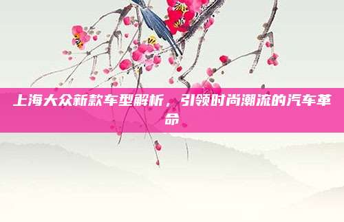 上海大众新款车型解析,引领时尚潮流的汽车革命