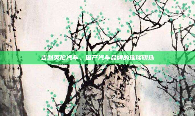 吉利英伦汽车,国产汽车品牌的璀璨明珠