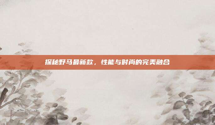 探秘野马最新款,性能与时尚的完美融合