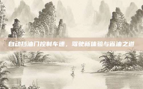 自动挡油门控制车速,驾驶新体验与省油之道
