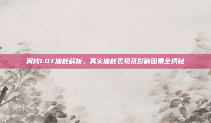 翼搏1.0T油耗解析,真实油耗表现及影响因素全揭秘