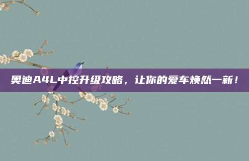 奥迪A4L中控升级攻略，让你的爱车焕然一新！