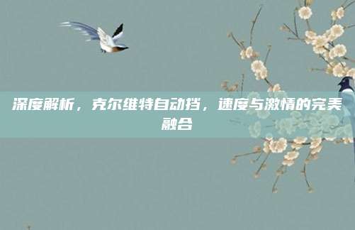 深度解析,克尔维特自动挡,速度与激情的完美融合