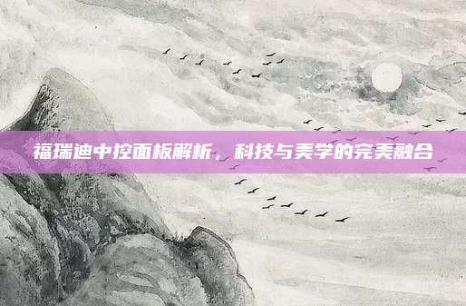福瑞迪中控面板解析,科技与美学的完美融合