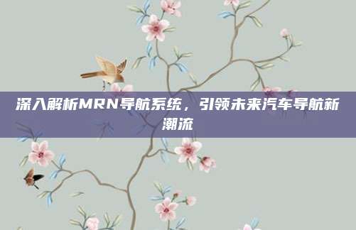 深入解析MRN导航系统,引领未来汽车导航新潮流