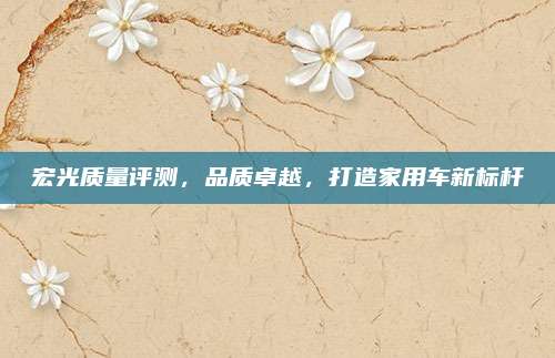 宏光质量评测，品质卓越，打造家用车新标杆