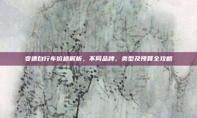 变速自行车价格解析,不同品牌、类型及预算全攻略