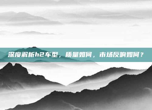 深度解析h2车型，质量如何，市场反响如何？