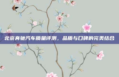 北京奔驰汽车质量评测,品质与口碑的完美结合