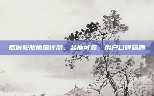 启辰轮胎质量评测,品质可靠,用户口碑爆棚