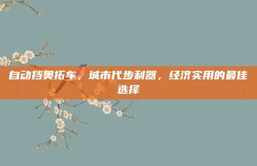 自动挡奥拓车,城市代步利器,经济实用的最佳选择