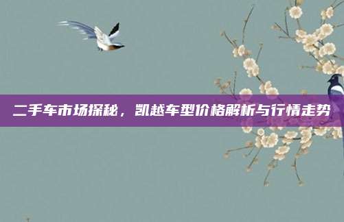 二手车市场探秘，凯越车型价格解析与行情走势