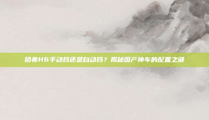 哈弗H6手动挡还是自动挡？揭秘国产神车的配置之谜