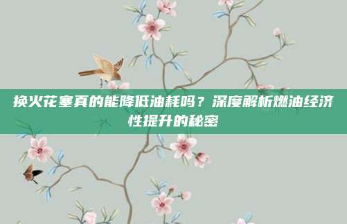 换火花塞真的能降低油耗吗?深度解析燃油经济性提升的秘密