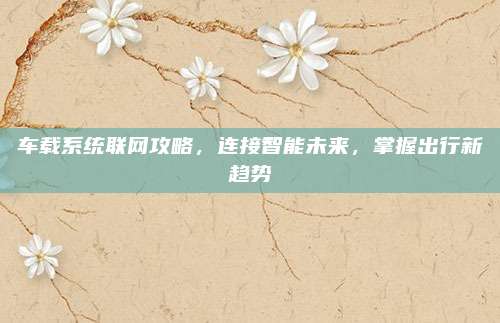 车载系统联网攻略，连接智能未来，掌握出行新趋势