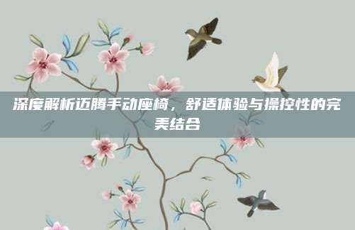 深度解析迈腾手动座椅,舒适体验与操控性的完美结合