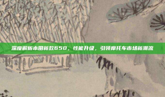 深度解析本田新款650,性能升级,引领摩托车市场新潮流