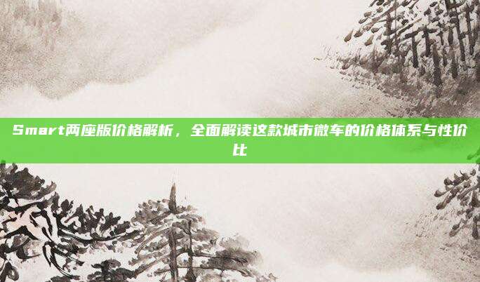 Smart两座版价格解析,全面解读这款城市微车的价格体系与性价比