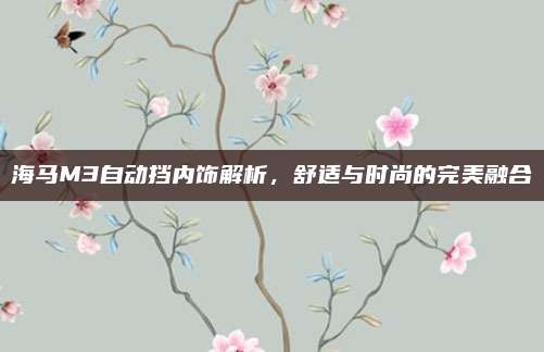 海马M3自动挡内饰解析,舒适与时尚的完美融合