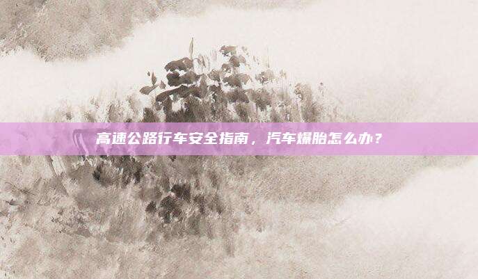 高速公路行车安全指南,汽车爆胎怎么办?