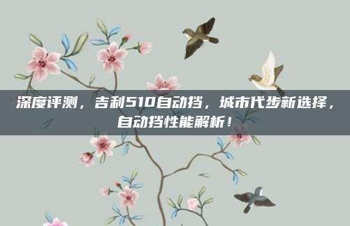 深度评测,吉利510自动挡,城市代步新选择,自动挡性能解析!
