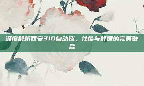 深度解析西安310自动挡,性能与舒适的完美融合