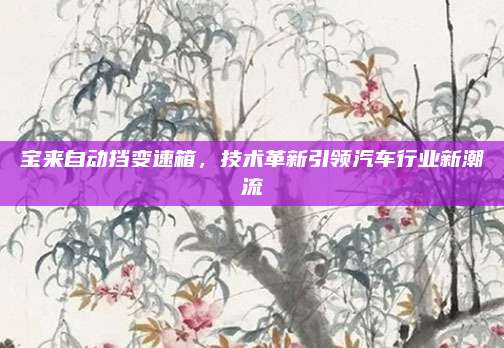 宝来自动挡变速箱,技术革新引领汽车行业新潮流