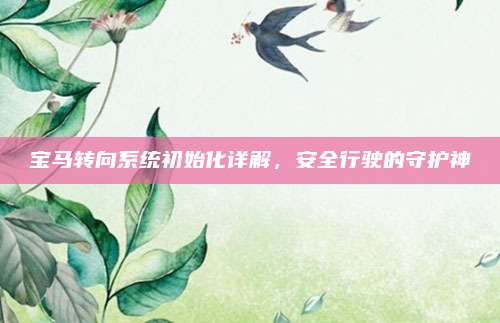 宝马转向系统初始化详解,安全行驶的守护神