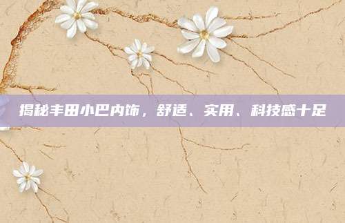 揭秘丰田小巴内饰,舒适、实用、科技感十足